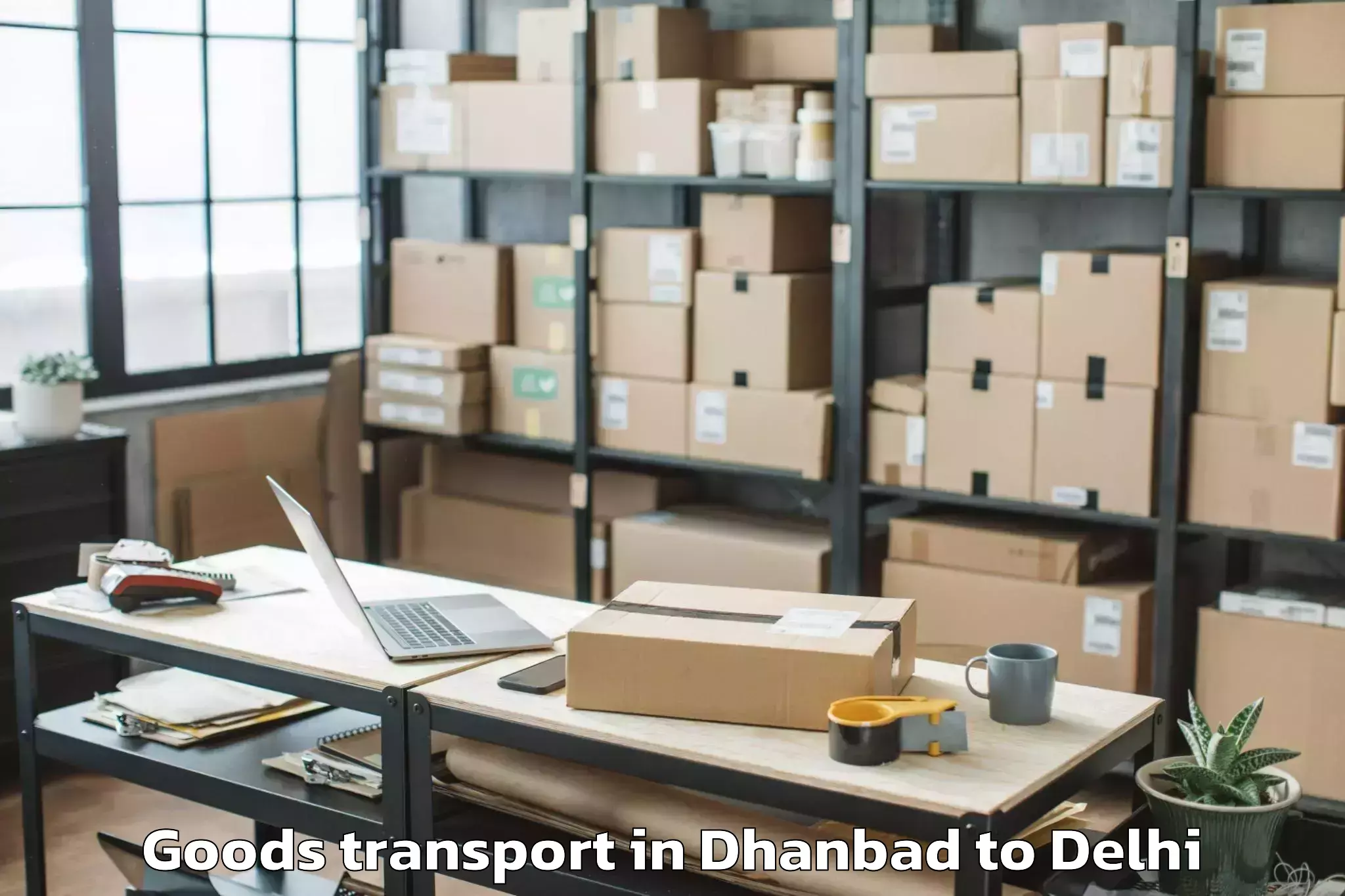 Book Dhanbad to Omaxe Connaught Place Goods Transport